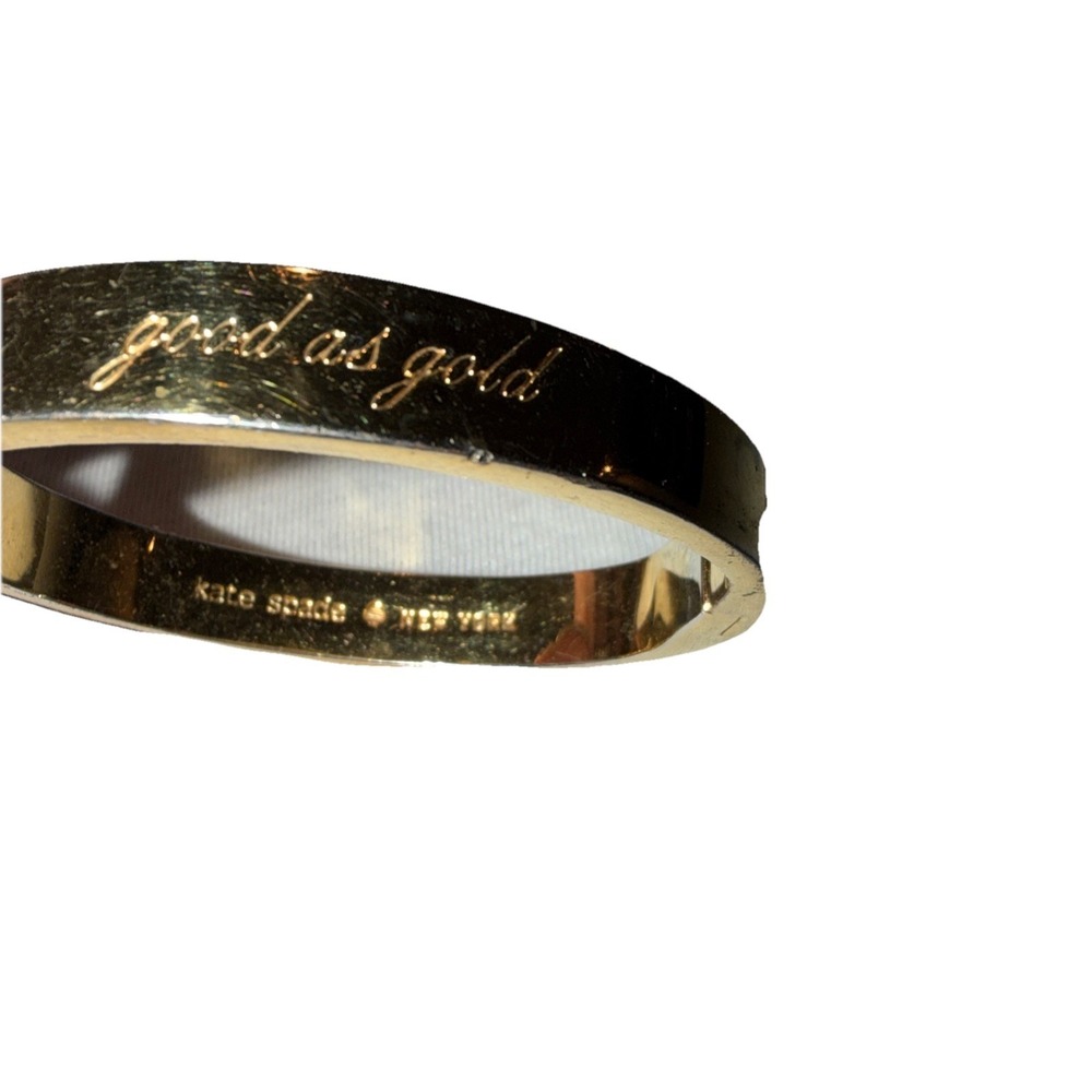 Kate Spade New York Good As Gold Logo Bangle Bracelet Women's Fashion Jewelry - Picture 3 of 9